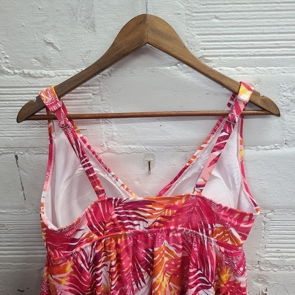 Ocean Dream Signature Tahitian Palm Sharkbite Swim Dress  Size 14 - Picture 4 of 5